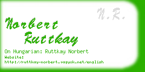 norbert ruttkay business card